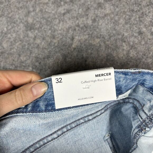 Adriano Goldschmied Jeans Womens 32 Mercer Cuffed High Rise Barrel Wide Leg - Picture 12 of 13